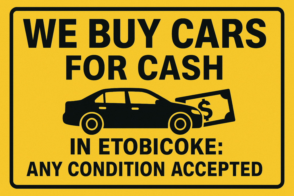 We Buy Cars for Cash in Etobicoke: Any Condition Accepted